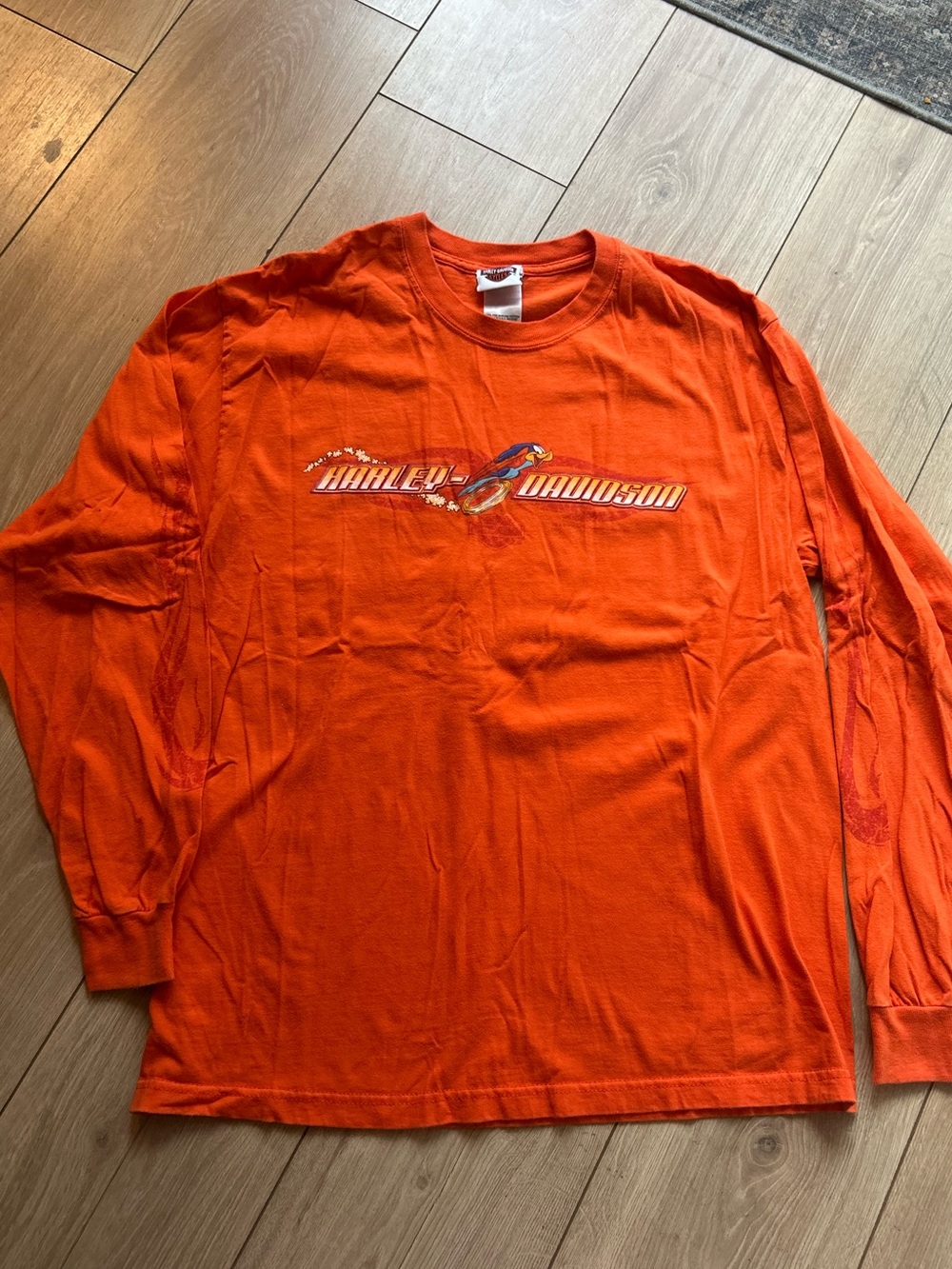 Harley-Davidson Orange Long Sleeve Logo Tee
